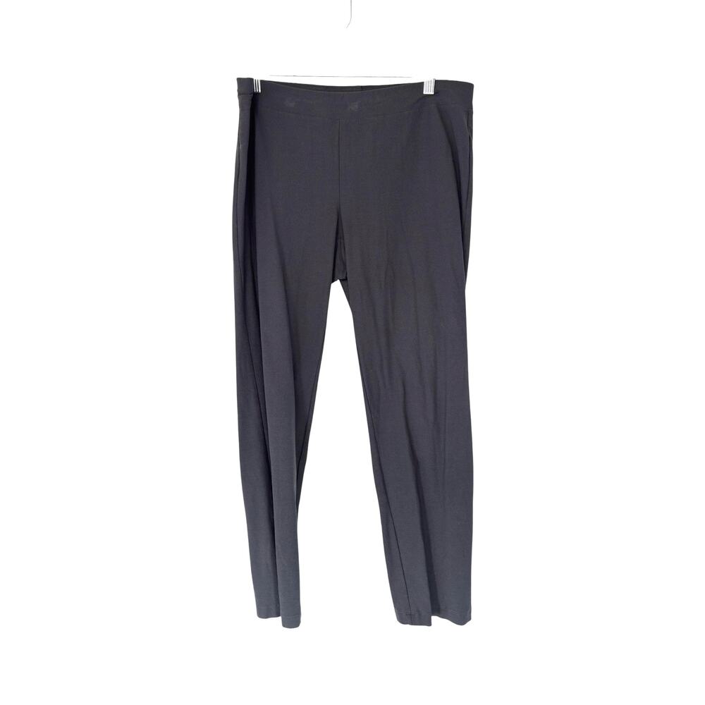 Eileen Fisher Pants Gray Pull On Stretch‎ Ankle Casual Work Office Basic Medium
